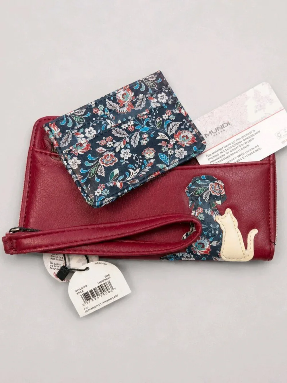 mundi burgundy wallet